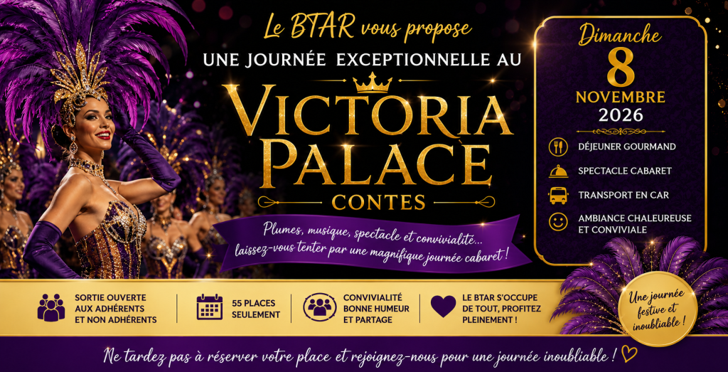 Bannière mail Victoria Palace réalisée par Le Fil d’Or pour le BTAR de Flayosc