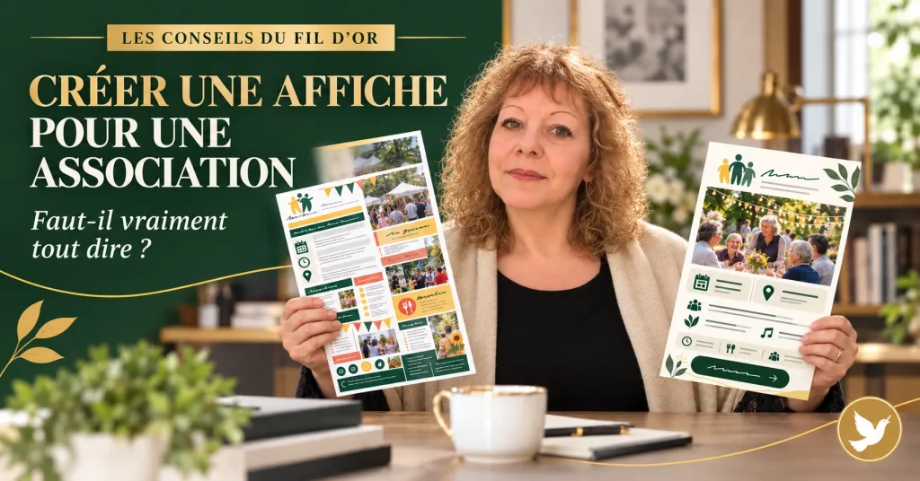 Créer une affiche pour une association claire et lisible